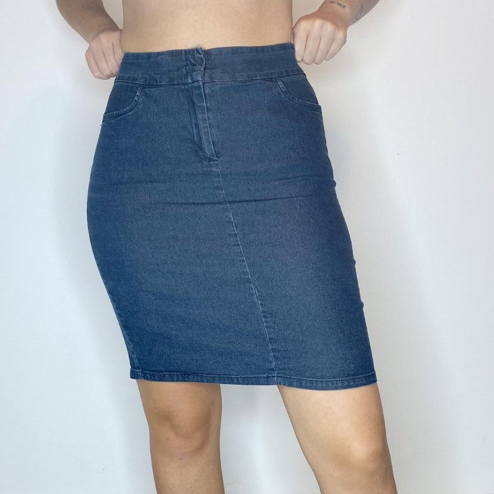 mini denim skirt